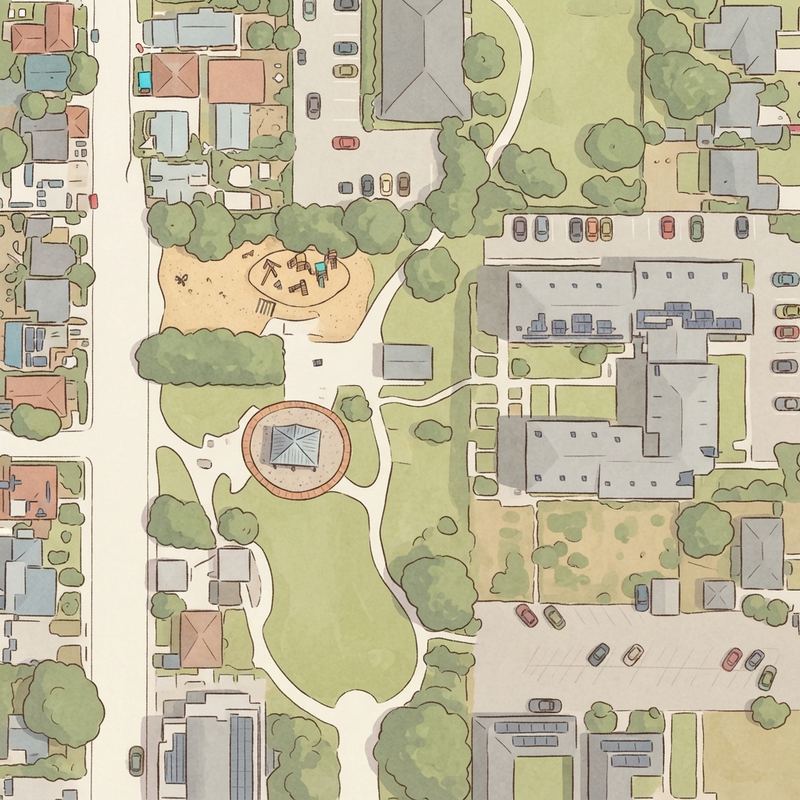 Illustrated map of Finley’s Playground