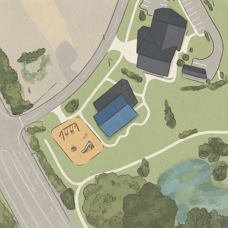 Illustrated map of Fireman playground
