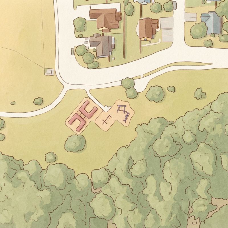Illustrated map of Fish Creek Linear Park West
