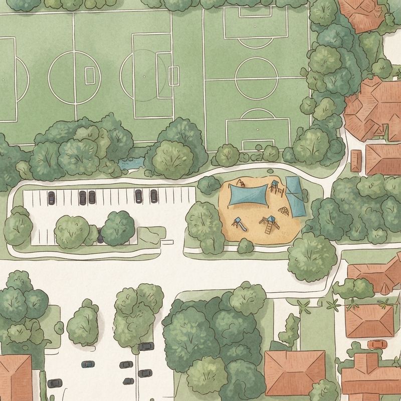 Illustrated map of Flagler Grove Park