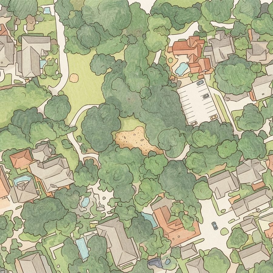 Illustrated map of Fleming Park