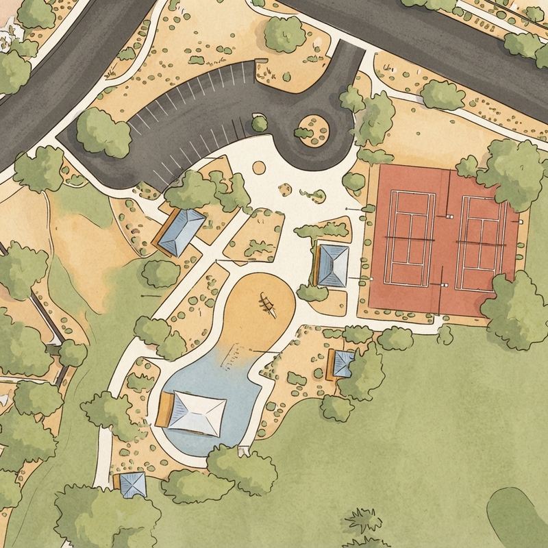 Illustrated map of Fletcher Heights Park