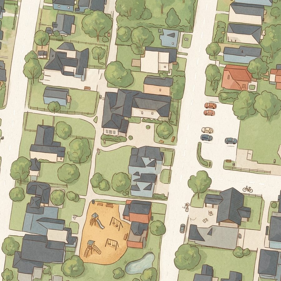 Illustrated map of Flora Wilson Playground