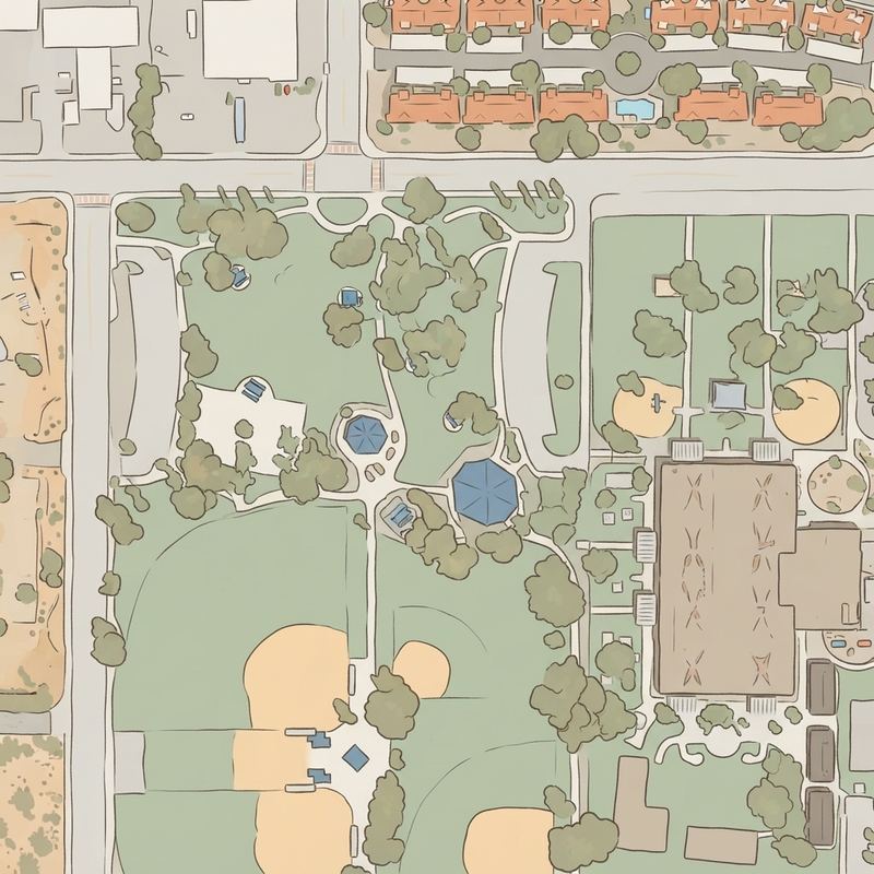 Illustrated map of Folley Memorial Park