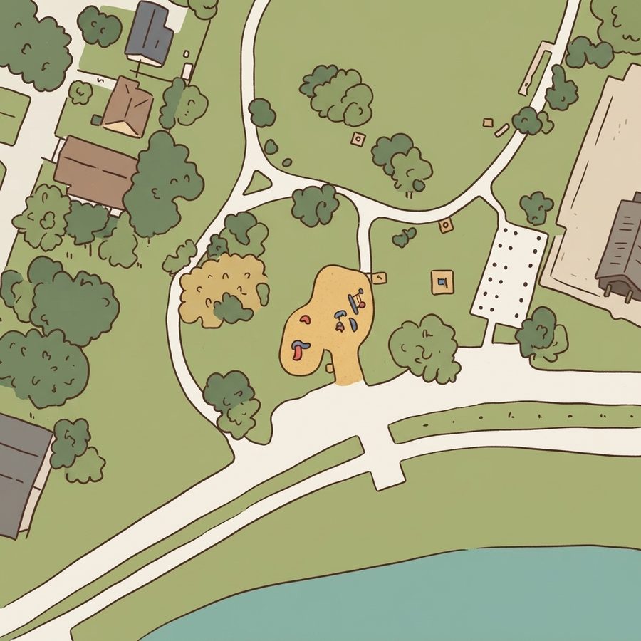 Illustrated map of Fonde Park