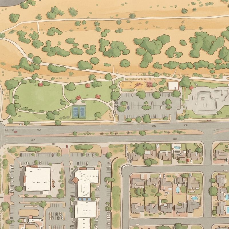 Illustrated map of Foothills Park
