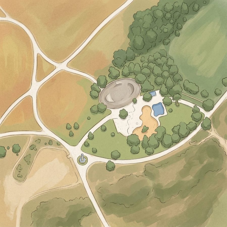 Illustrated map of Foothills Park