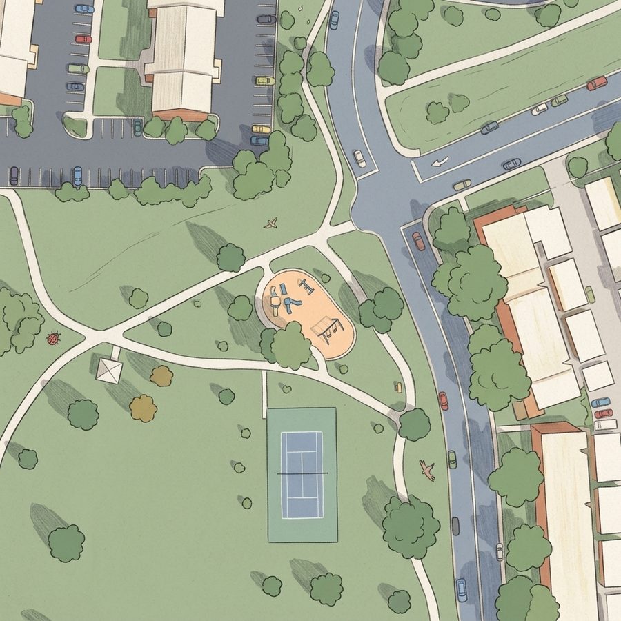 Illustrated map of Foothills Park