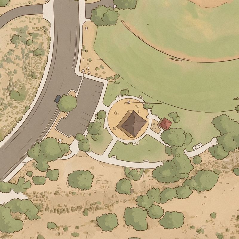 Illustrated map of Foothills Park Playground