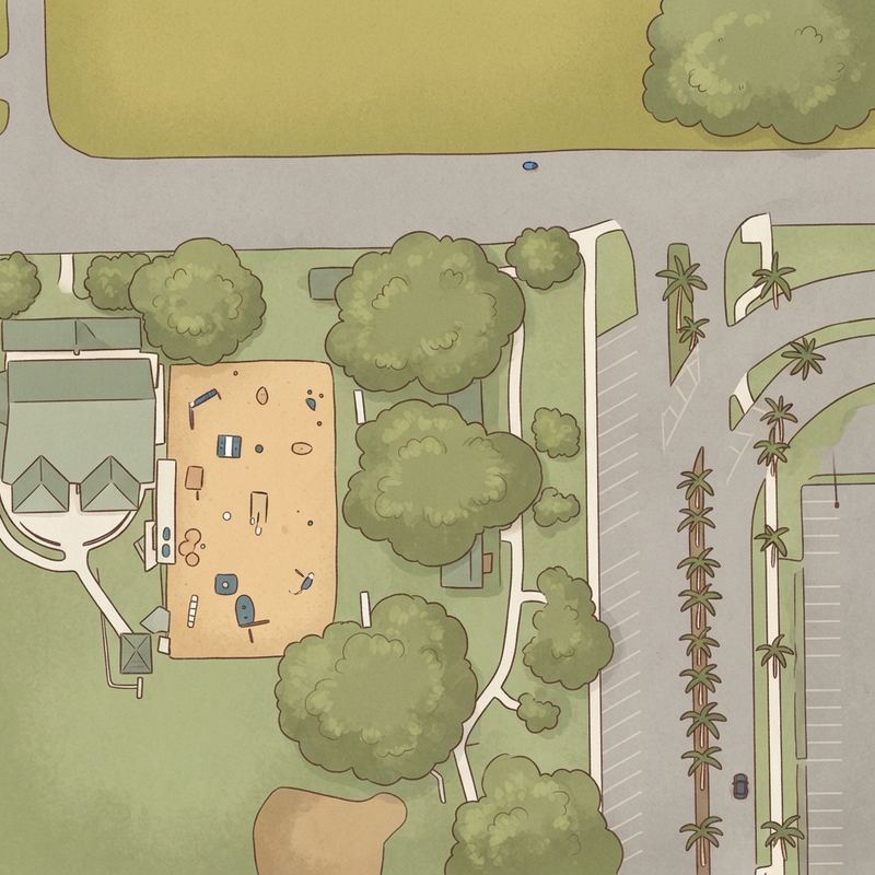 Illustrated map of Forest Playground