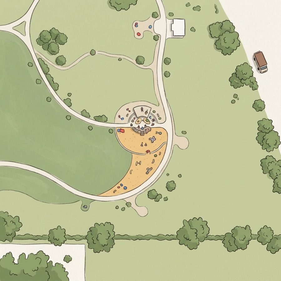 Illustrated map of Forest Springs Park