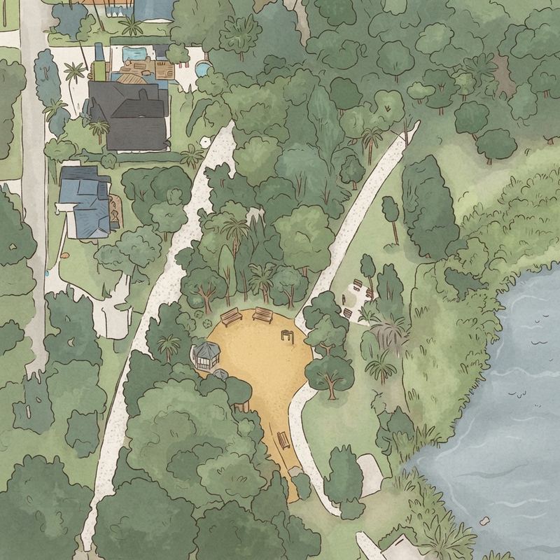 Illustrated map of Fort Maitland Park