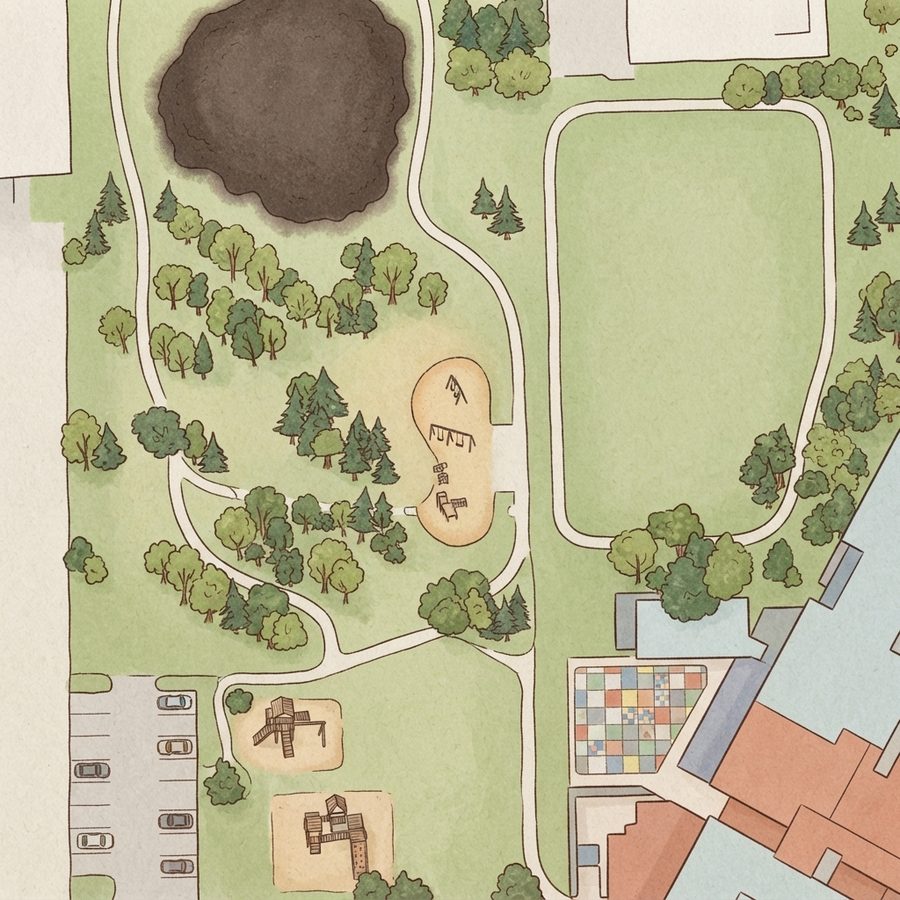 Illustrated map of Forum Park