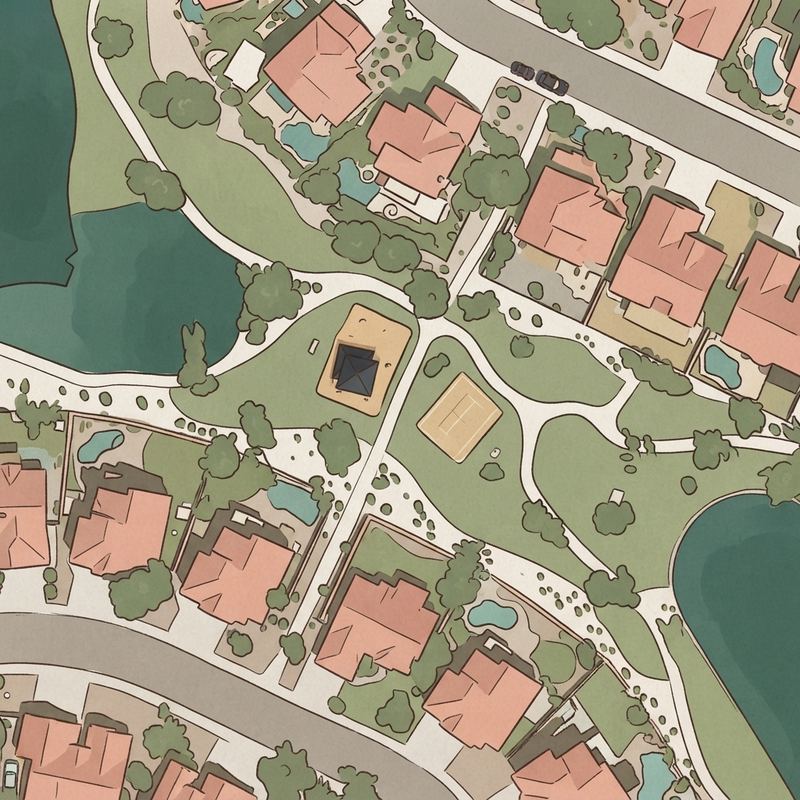 Illustrated map of Fountain Park