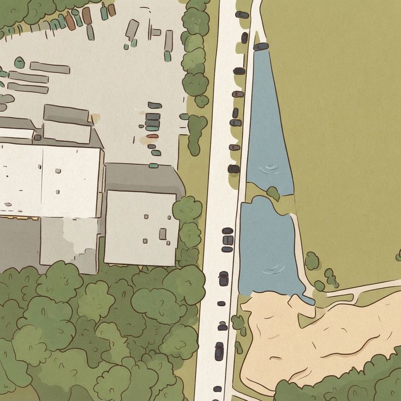 Illustrated map of Fourth Ward Skatepark Playground