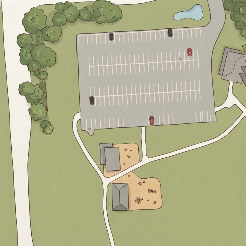 Illustrated map of Fowler Field Park