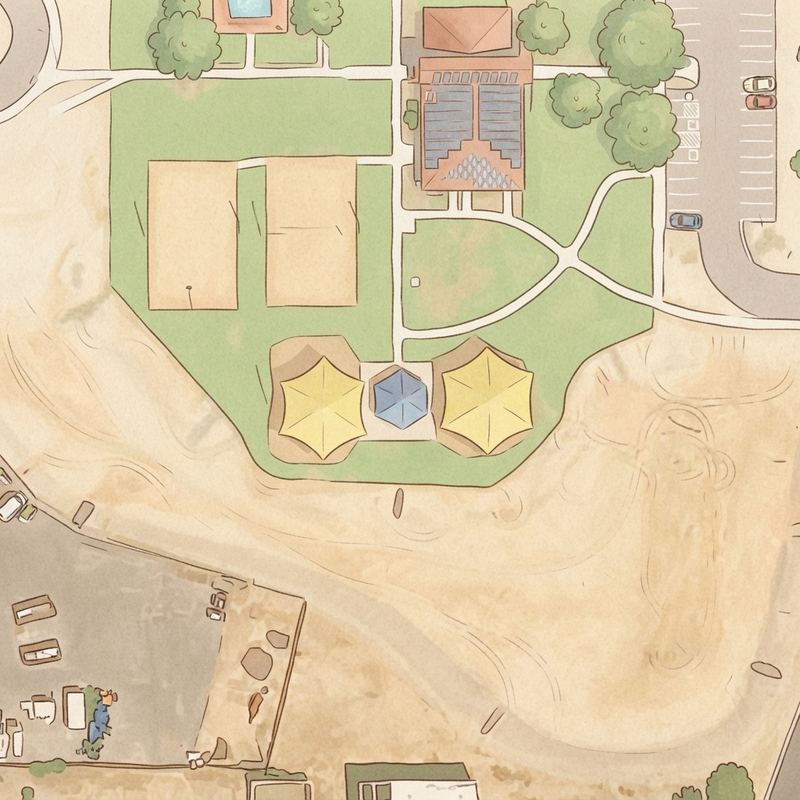 Illustrated map of Fowler Park