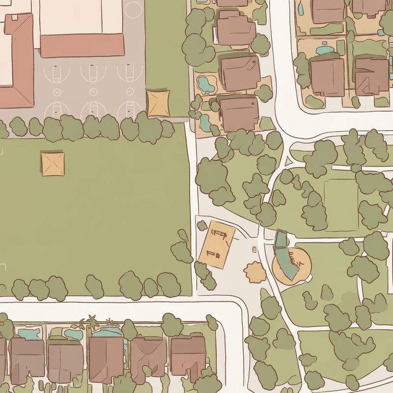 Illustrated map of Fox Crossing Park