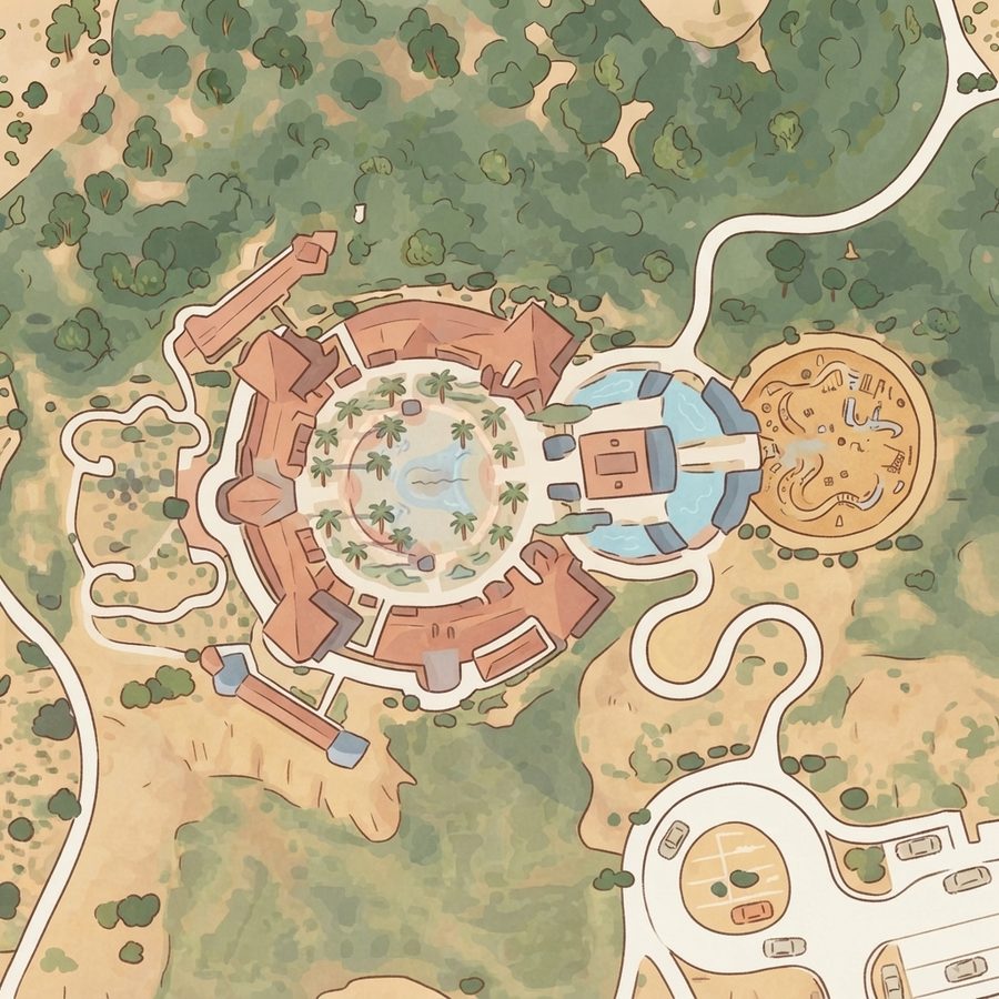 Illustrated map of Fox Hill Park
