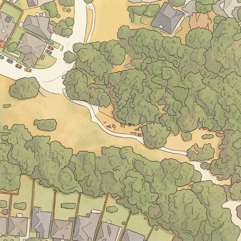 Illustrated map of Fox Hollow Park