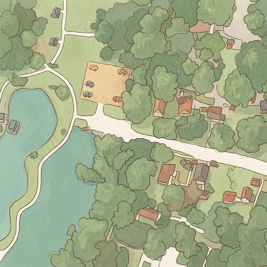 Illustrated map of Fox Springs Park