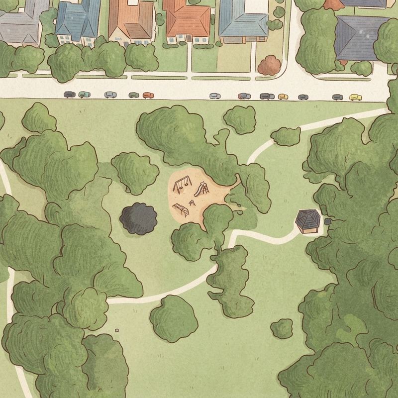 Illustrated map of Foxboro Park