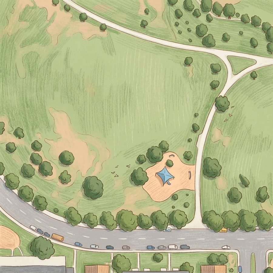 Illustrated map of Frances Weisbart Jacobs Park