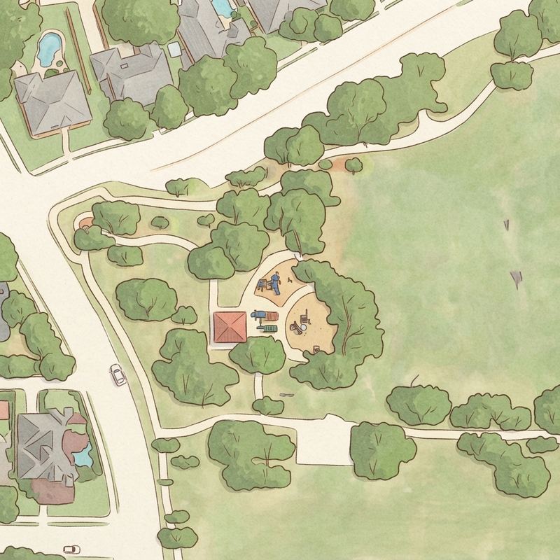 Illustrated map of Frank Beverly Park