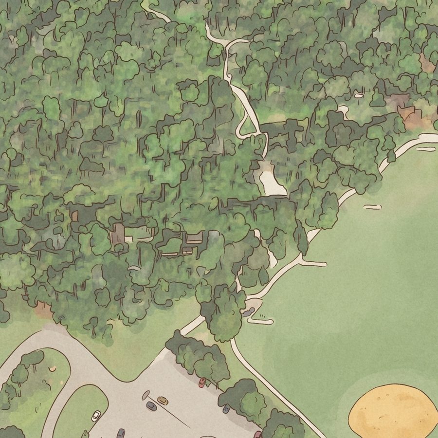 Illustrated map of Frankie Carter Randolph Park