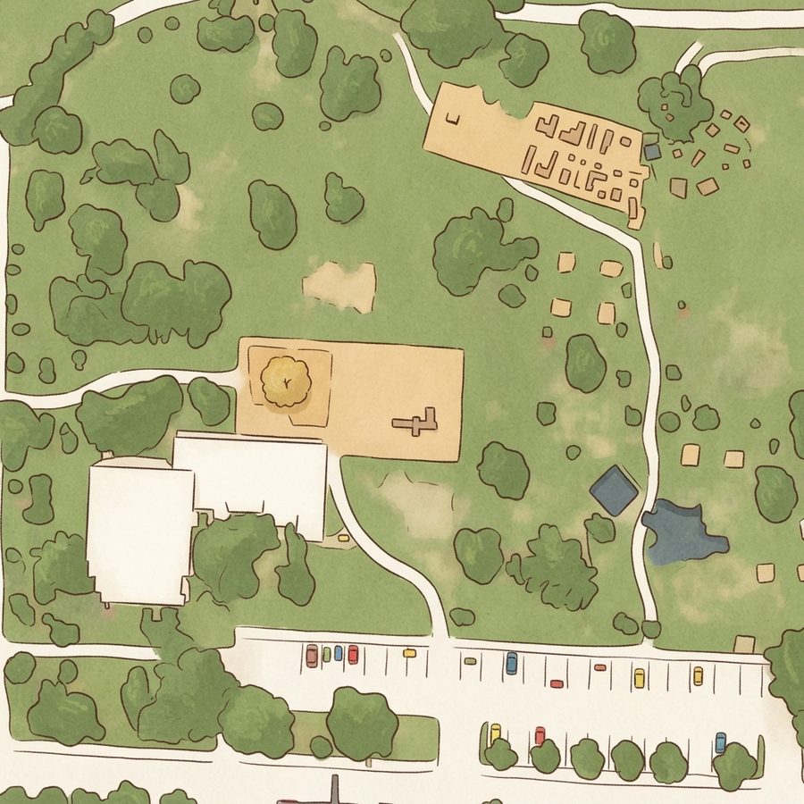 Illustrated map of Freed Park