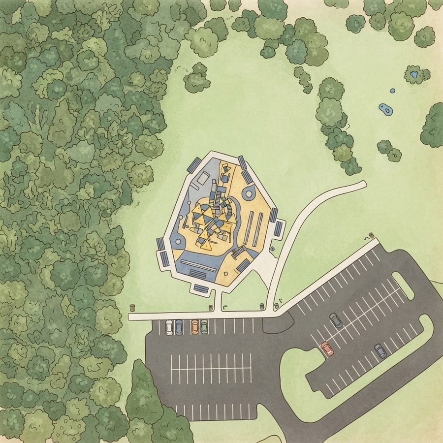 Illustrated map of Freedom Inclusive Playground