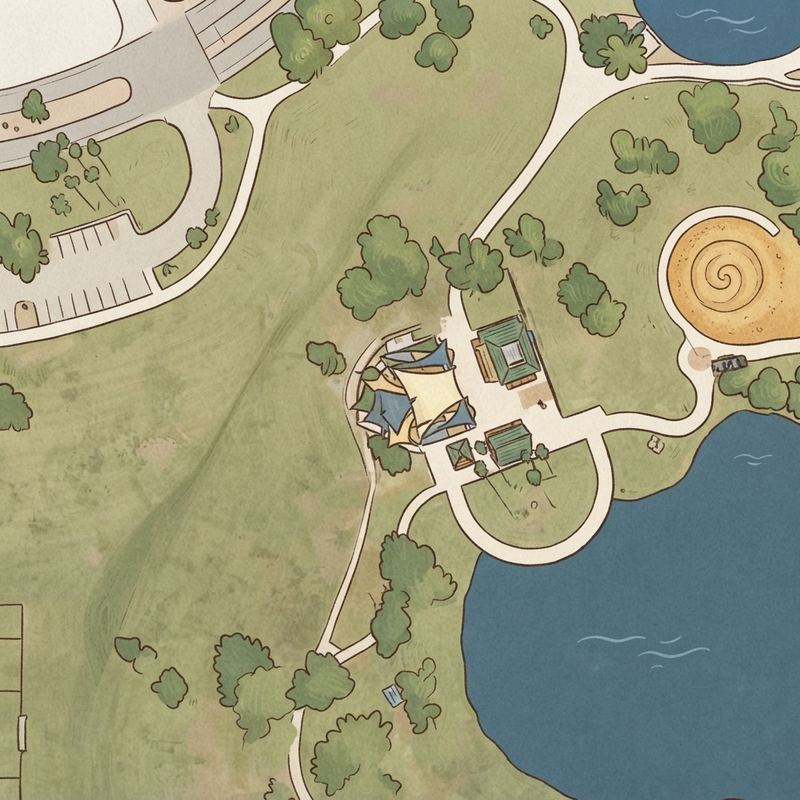 Illustrated map of Freestone District Park