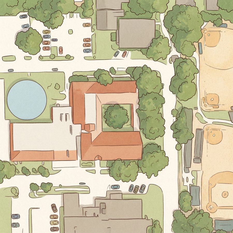 Illustrated map of Friends Park