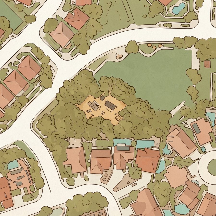 Illustrated map of Friendship Park