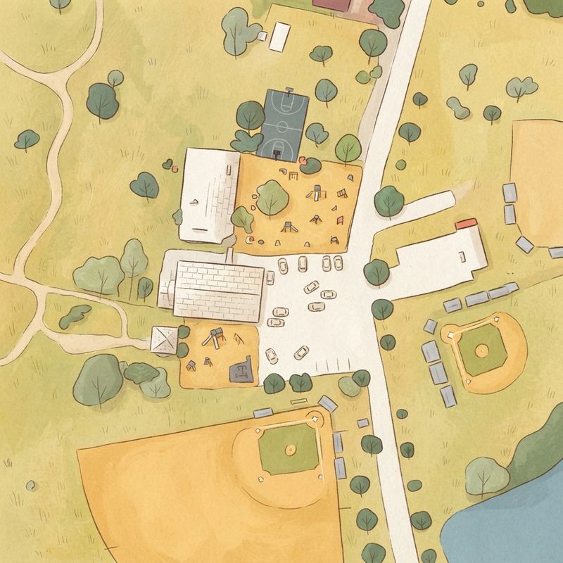 Illustrated map of Friendship Park