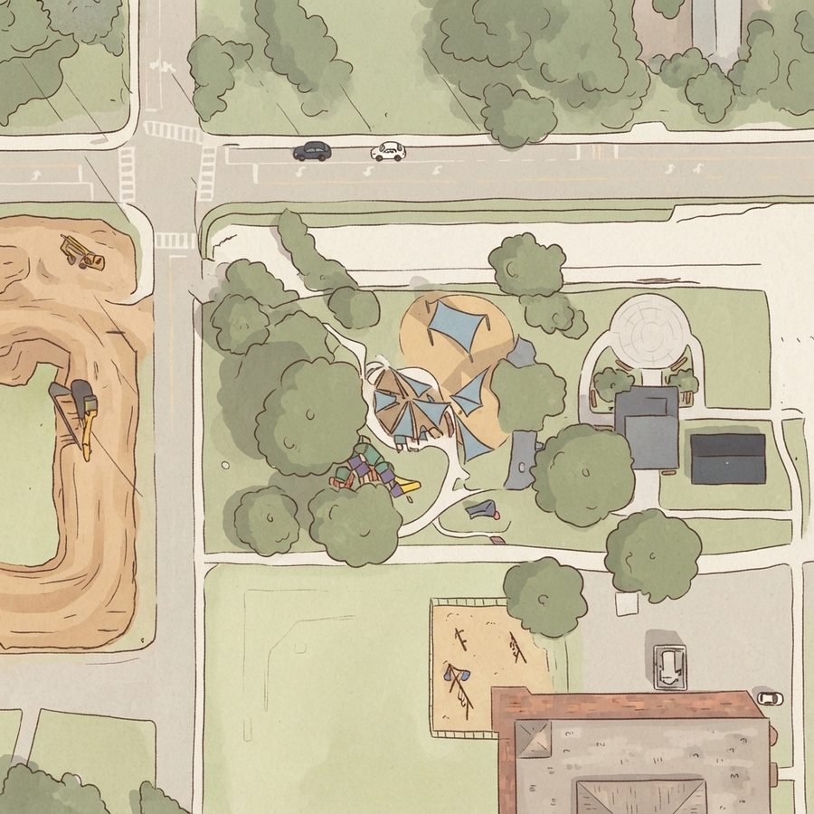 Illustrated map of Friendship Park