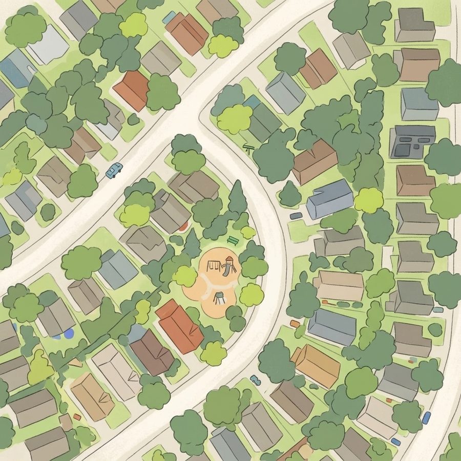 Illustrated map of Friendship Park