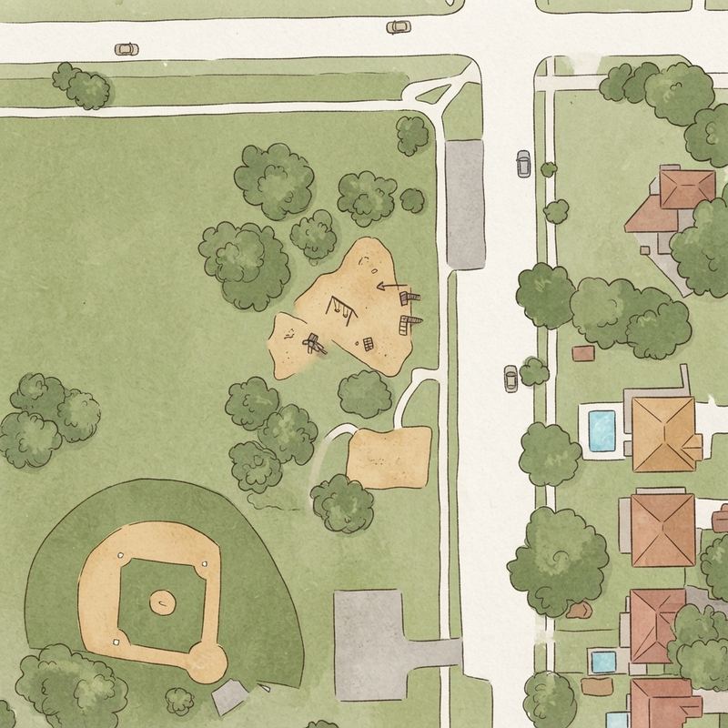 Illustrated map of Friendship Park