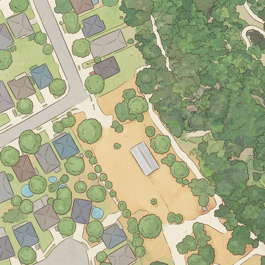Illustrated map of Friesenhahn Memorial Pavillion
