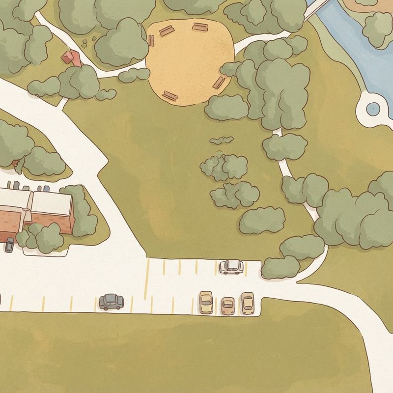 Illustrated map of Fritz Park