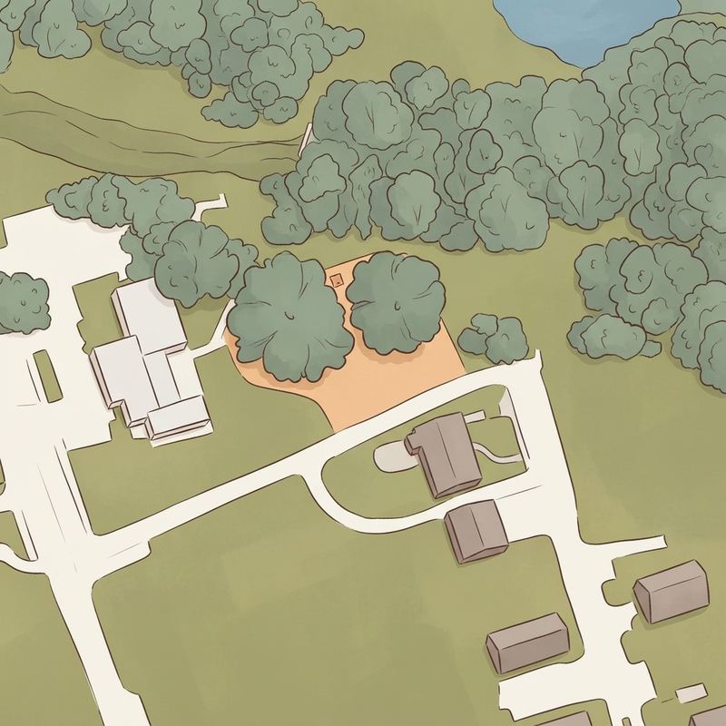 Illustrated map of Fruitdale Park