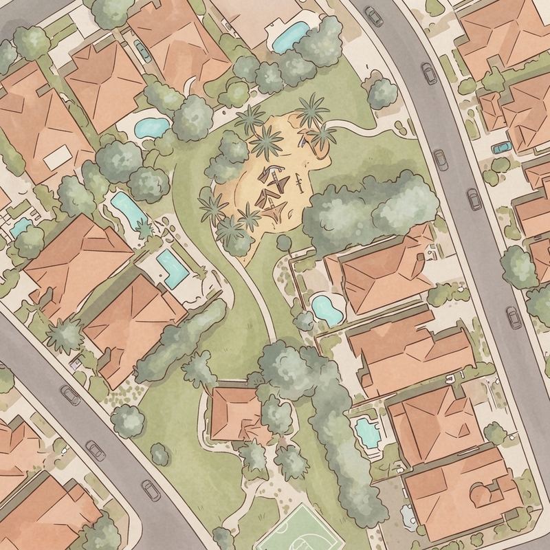 Illustrated map of Fulton ranch