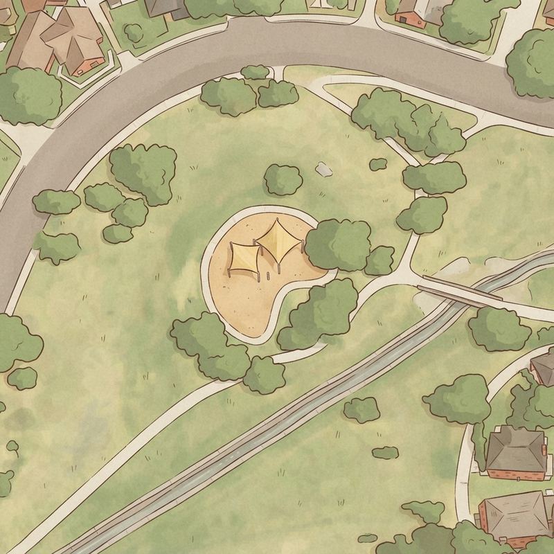 Illustrated map of Furneaux Lane Park