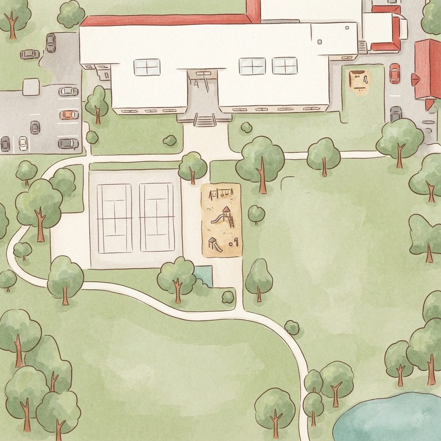 Illustrated map of Gail Reeves Park