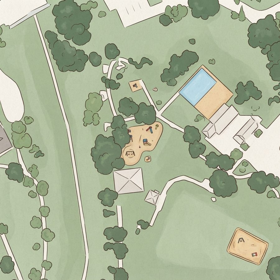 Illustrated map of Garden Villas Park