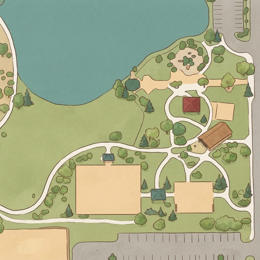 Illustrated map of Garehime Heights Park
