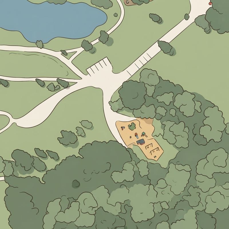 Illustrated map of Garrard Landing Park