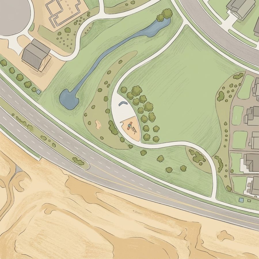 Illustrated map of Garrison Playground