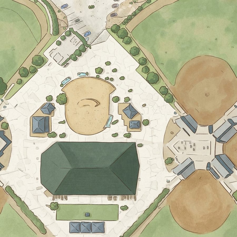 Illustrated map of Gary Reese Freedom Park