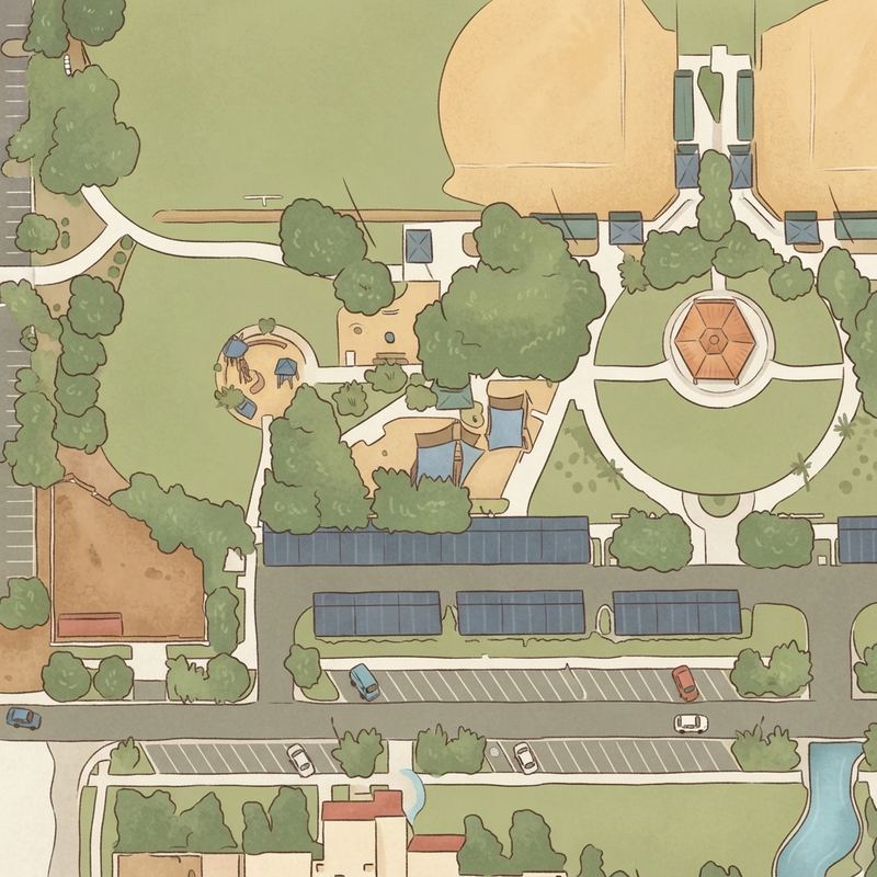 Illustrated map of Gateway Park